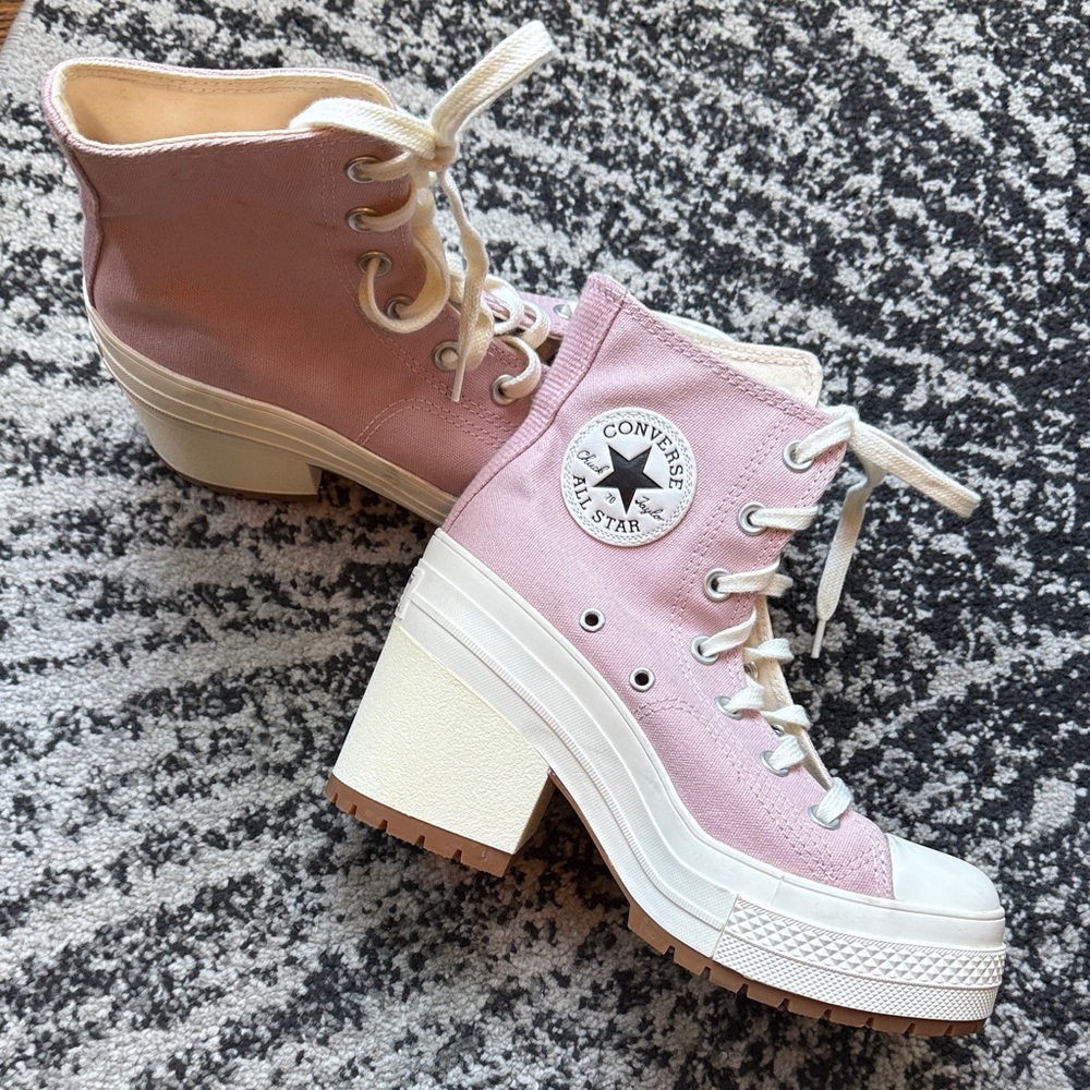 Converse Pink Platform Lace-Up High-Top Boots